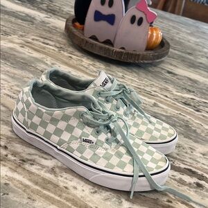 Vans Kids Mint Checkered Sneakers